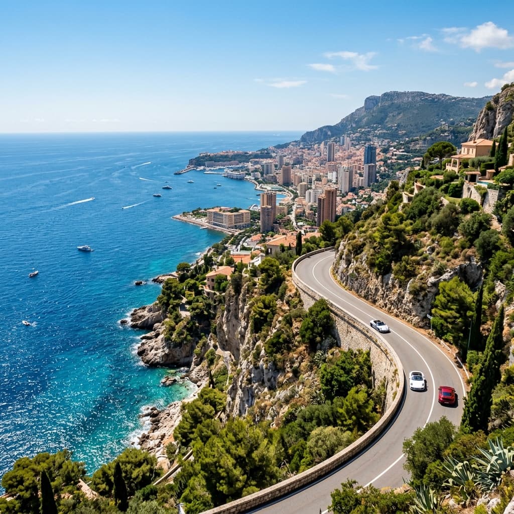 Route côtière de la Côte d'Azur au départ de Nice